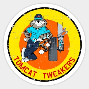 F-14 Tomcat - Tomcat Tweakers - Grunge Style Sticker